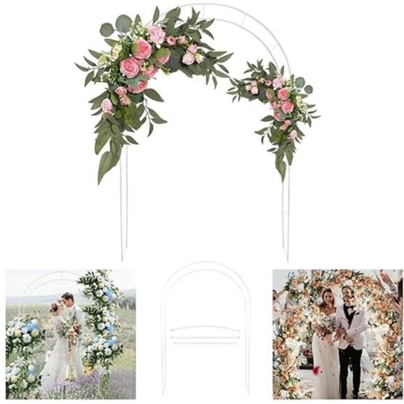 7.8ft Backdrop Stand-Balloon Arch Kit,Stable Balloon ArchFrame,Metal WeddingArch - Picture 7 of 7